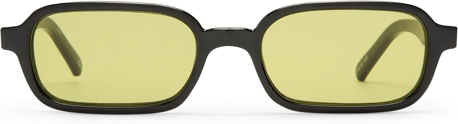 image:imageLe Specs Pilferer Retro Sunglasses for Women and MenBlack FrameOlive Lens