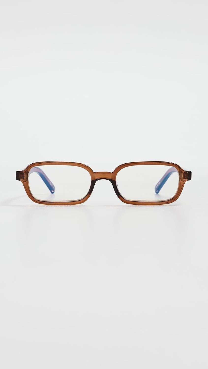 image:imageLe Specs Pilferer Retro Sunglasses for Women and MenChestnut FrameBlue Light Lens