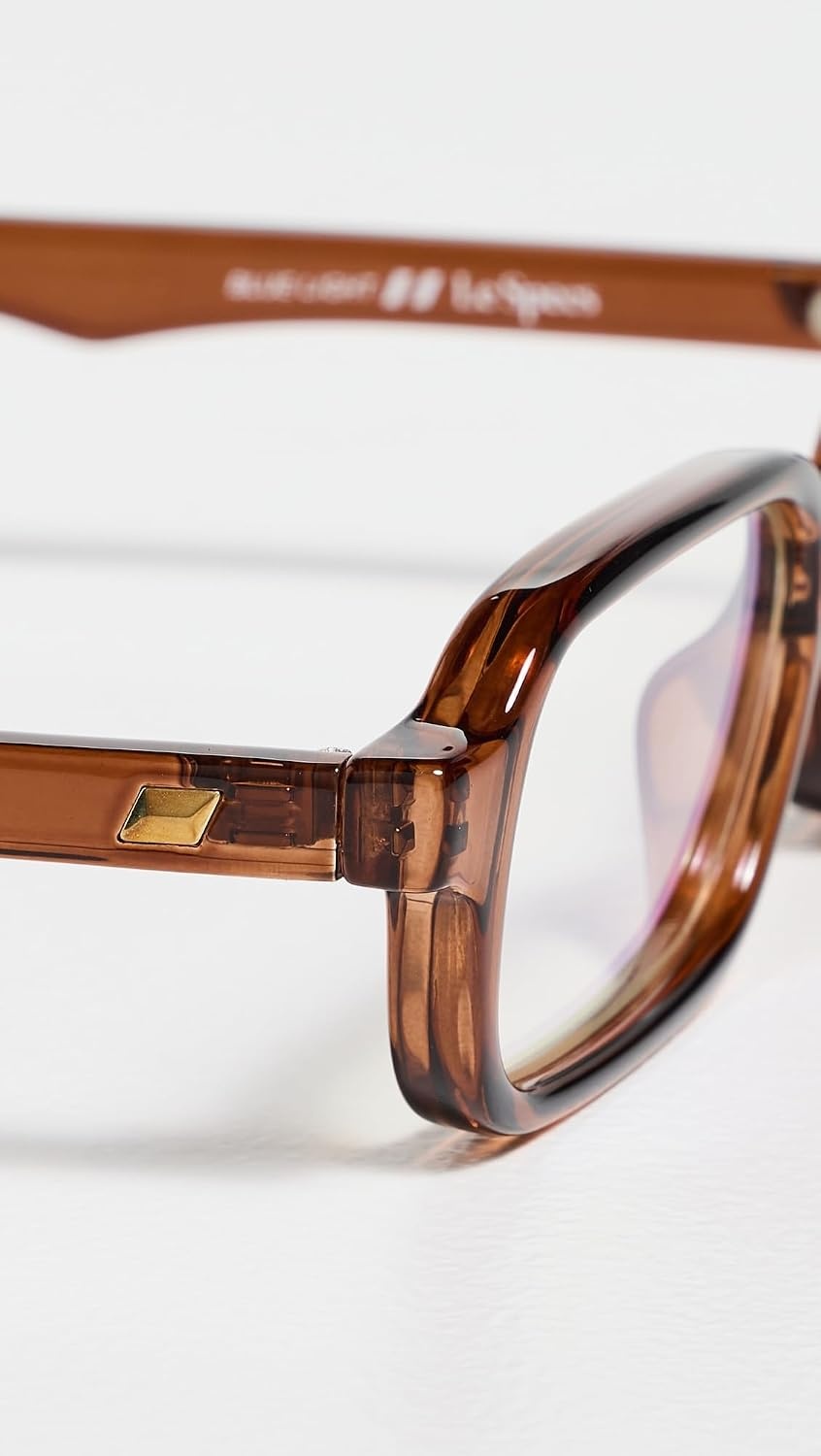 image:imageLe Specs Pilferer Retro Sunglasses for Women and MenChestnut FrameBlue Light Lens