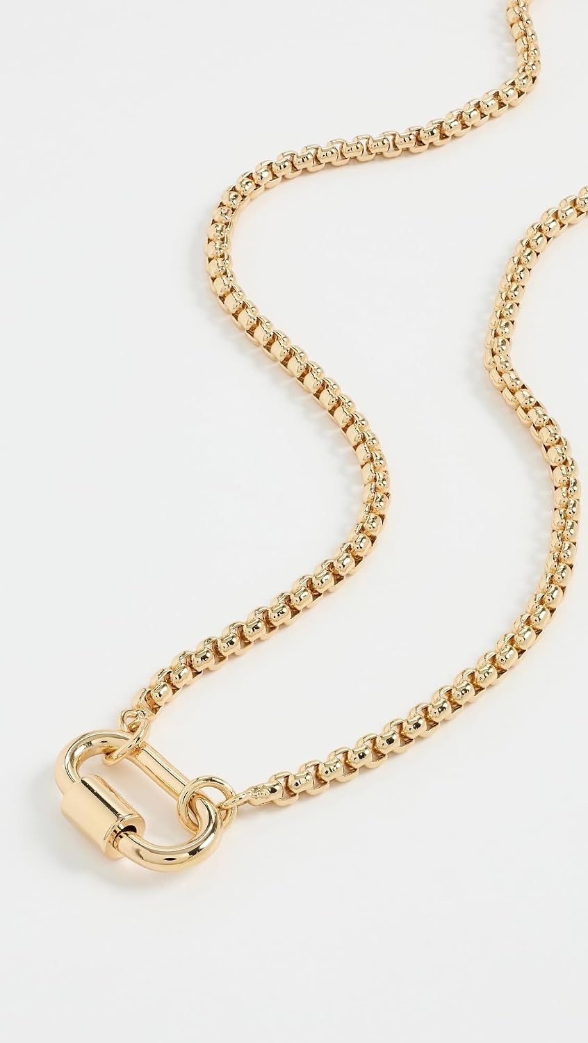 image:imageMadewell Womens Mini Carabiner Puffy Box ChainWarm Gold