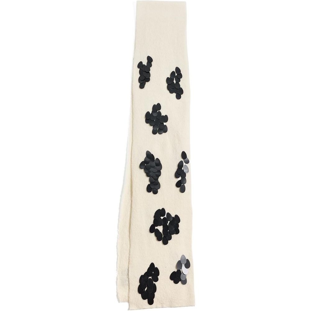 image:imageChan Luu Womens Sequined Wool ScarfIvory