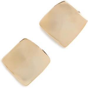 By Adina Eden Women’s Solid Gold Square Stud Earrings(Gold)
