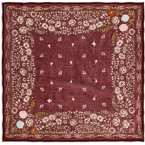 Chan Luu Women’s Embroidered Floral Bandana(Cabernet)