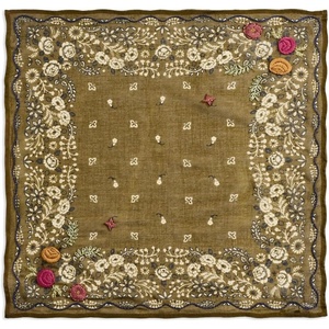 Chan Luu Women’s Embroidered Floral Bandana(Olive)
