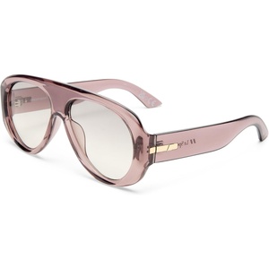 Le Specs. Dream Boat Oversized Aviator Sunglasses for Women and Men(Smokey Violet Frame/Moss Grad Lens)