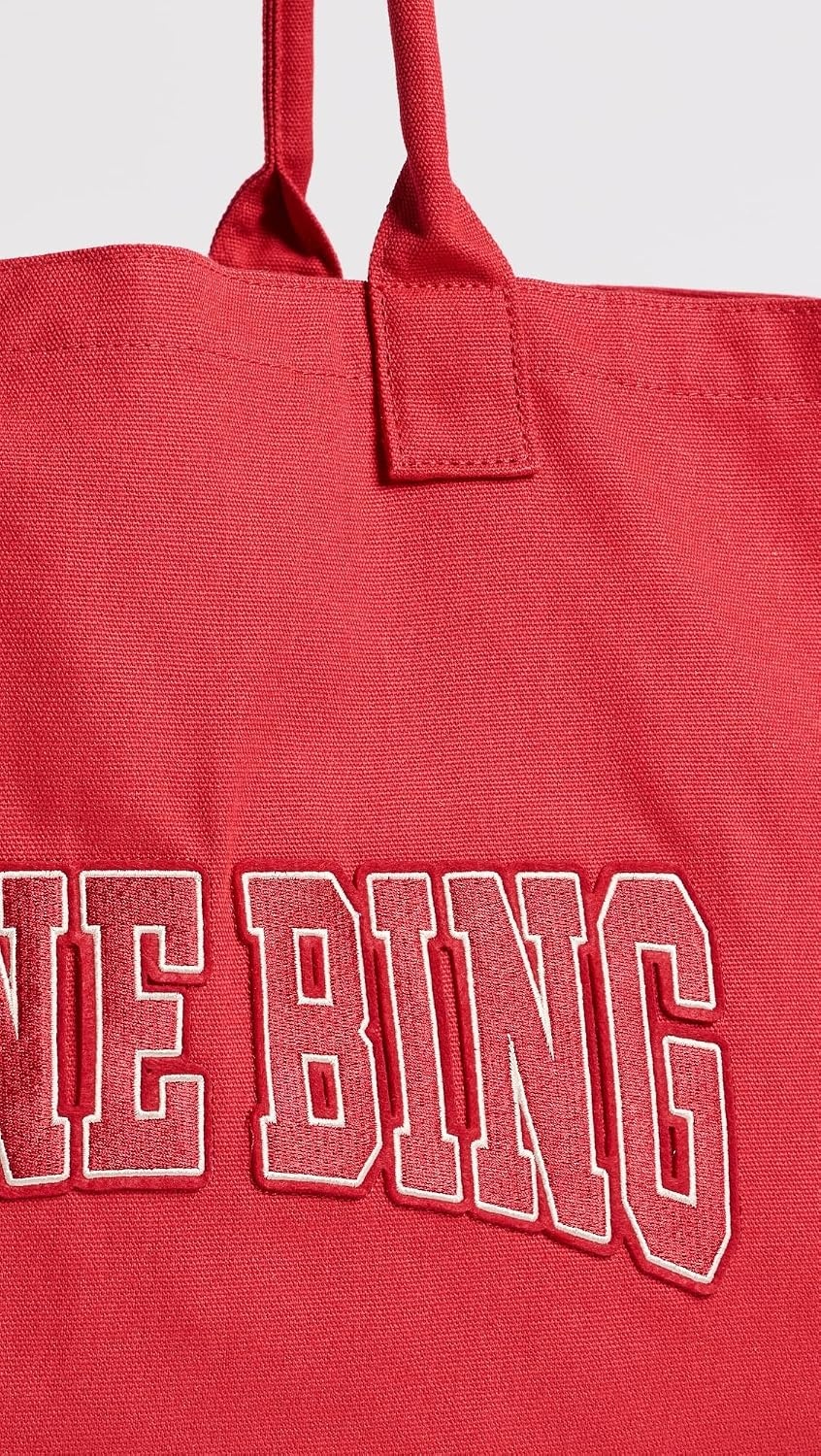 image:imageANINE BING Womens Leo Canvas ToteTango Red