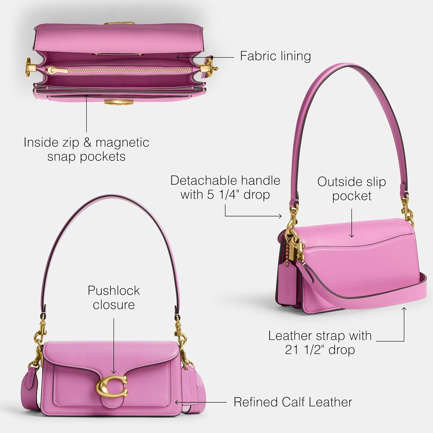image:imageCOACH Tabby Shoulder Bag 20B4Fuschia