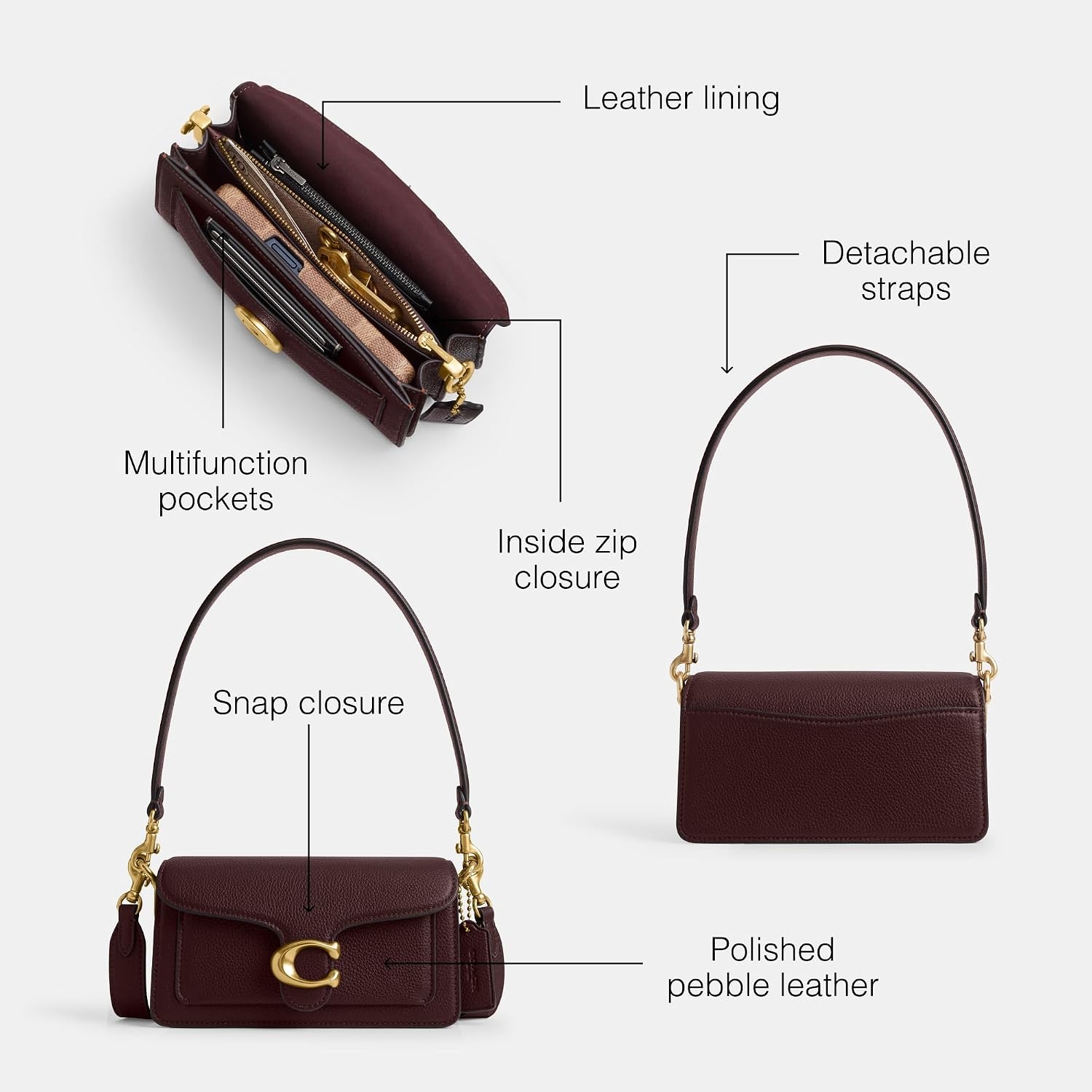 image:imageCOACH Tabby Shoulder Bag 20B4Merlot