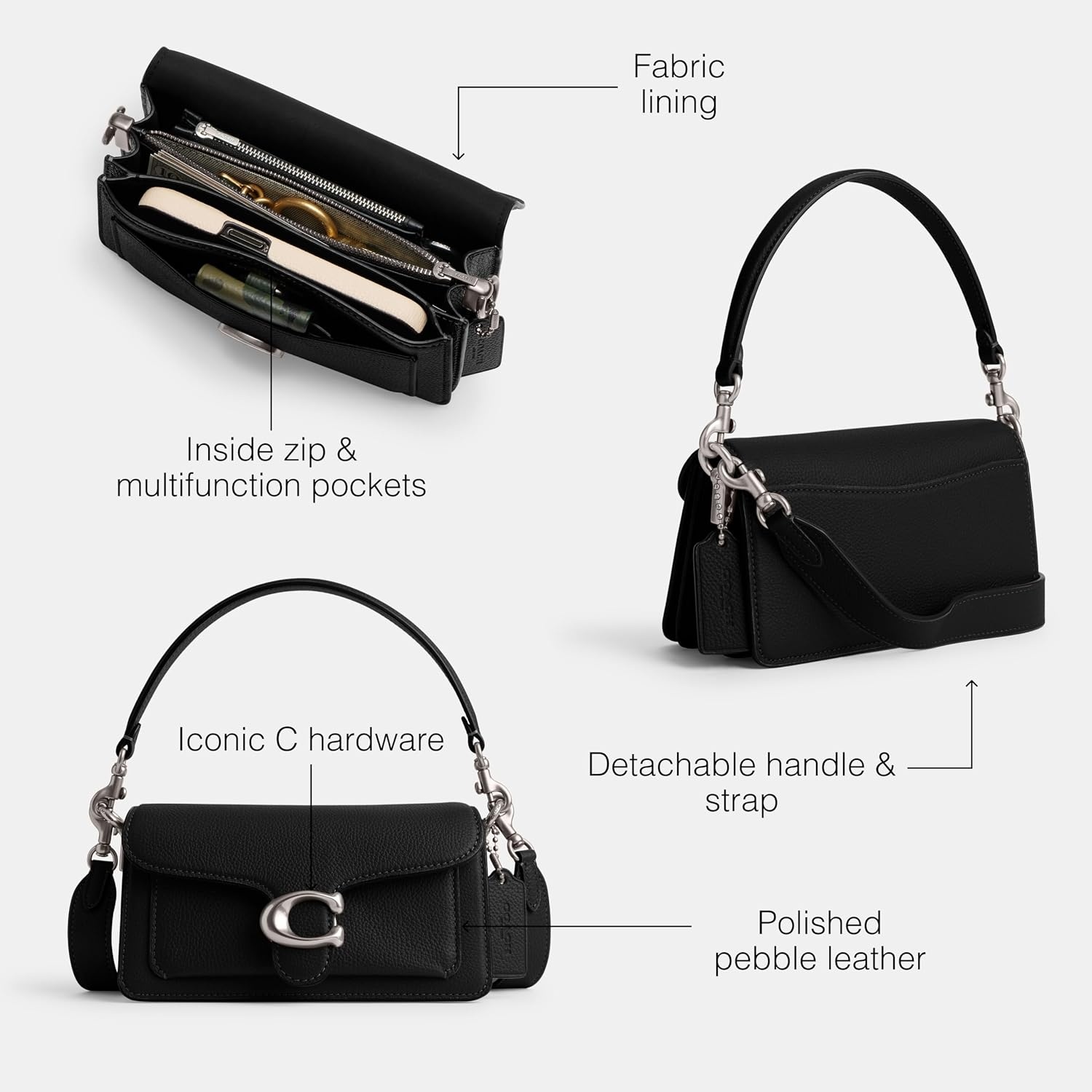 image:imageCOACH Tabby Shoulder Bag 20BlackSilver