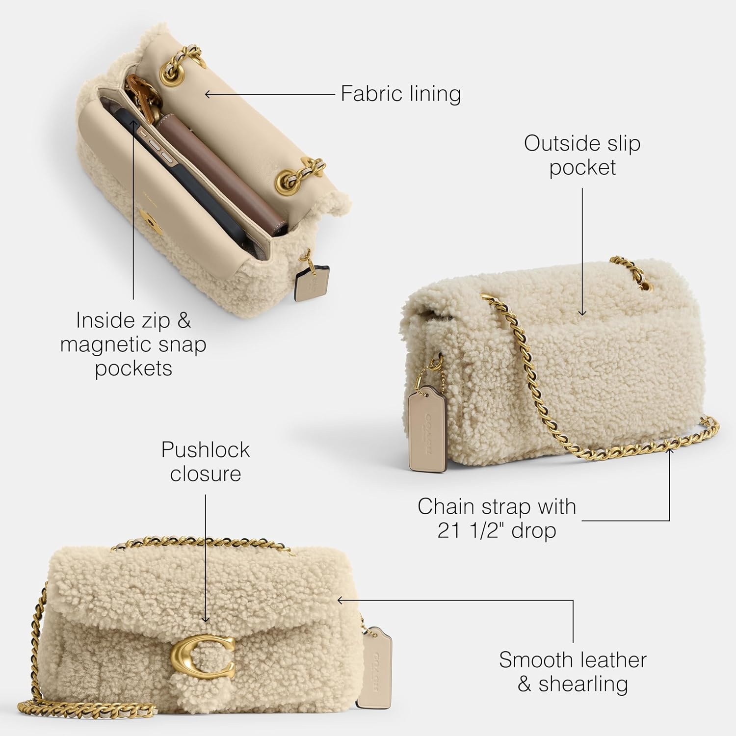 image:imageCOACH Tabby Shoulder Bag 20BrassBeige