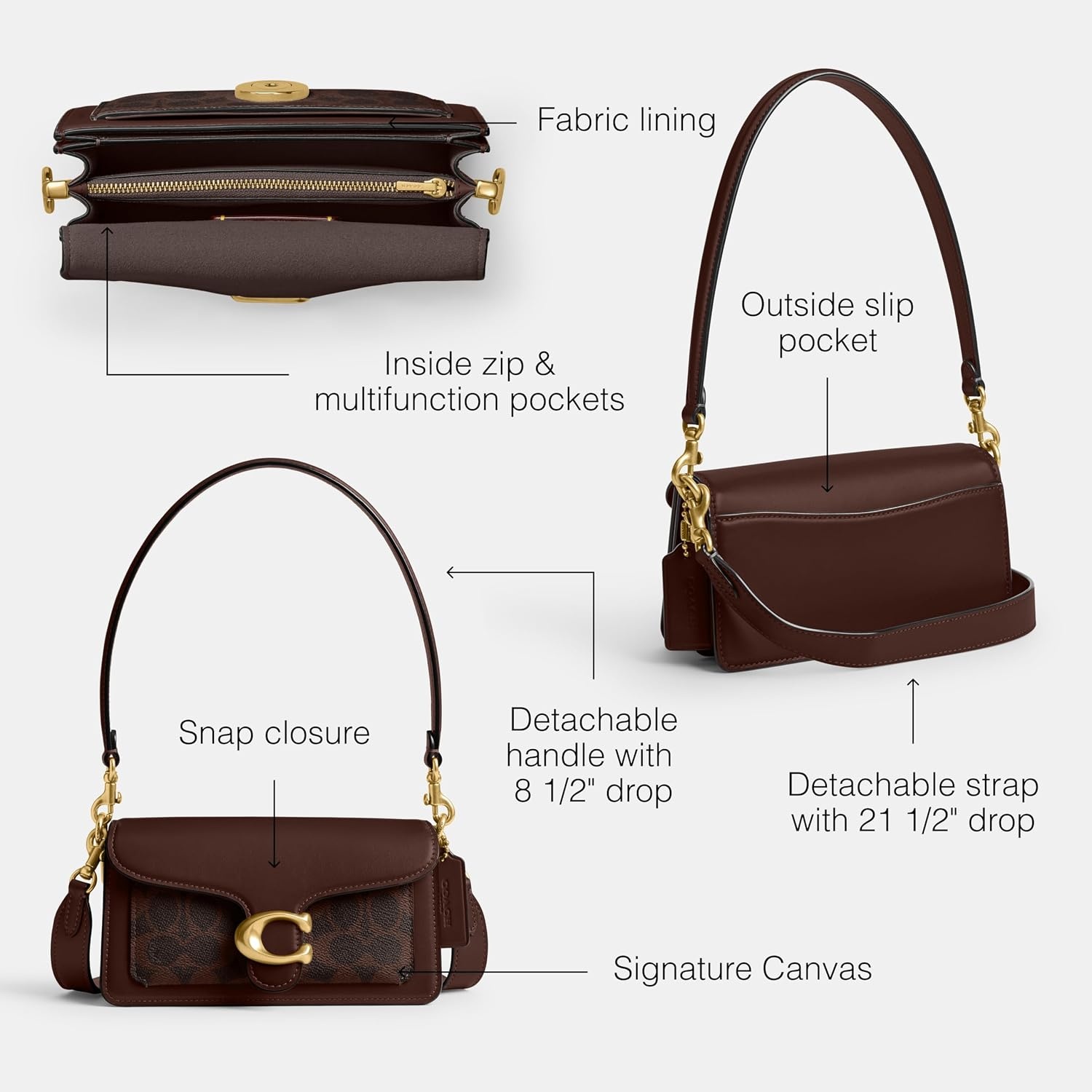 image:imageCOACH Tabby Shoulder Bag 20BrassMaple Signature