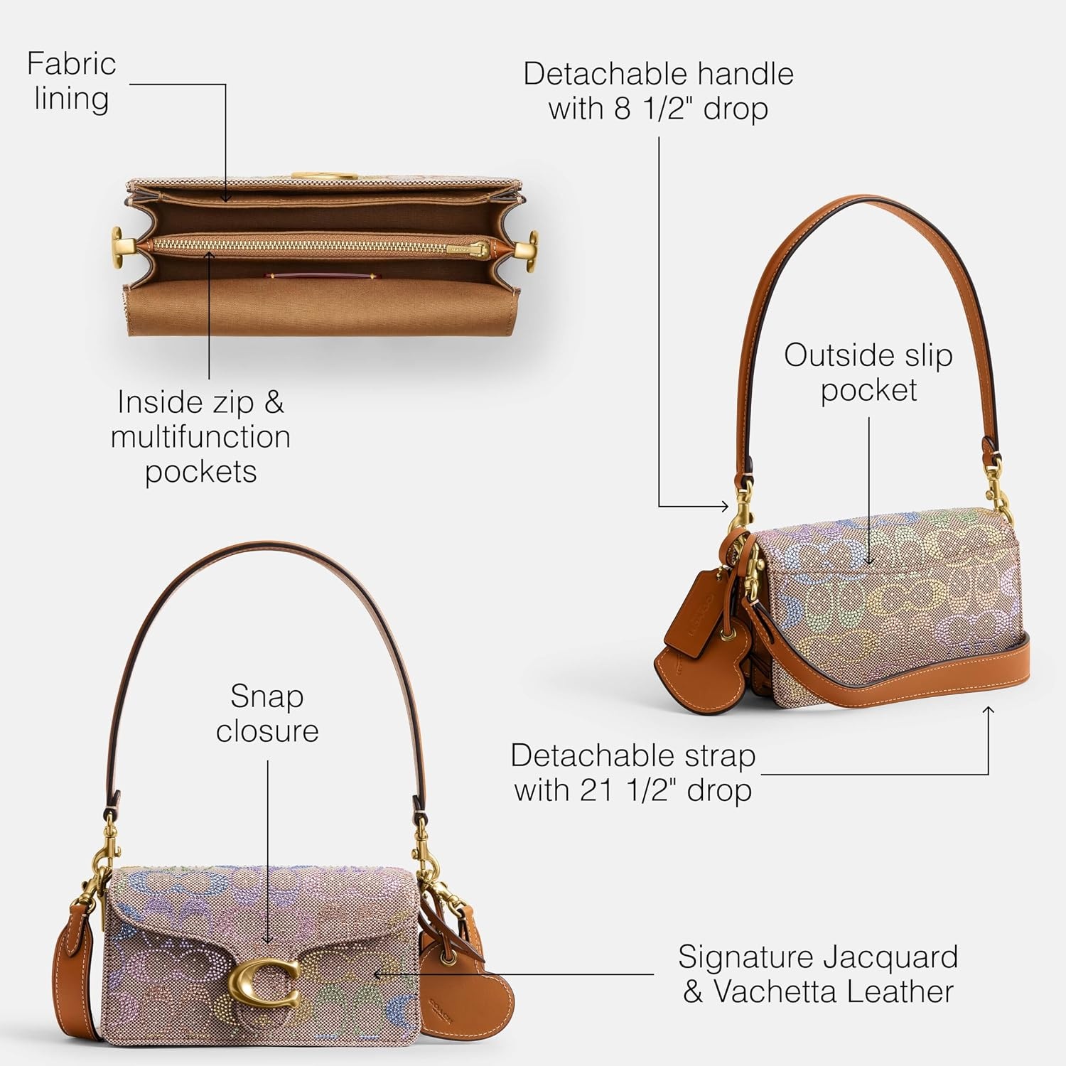 image:imageCOACH Tabby Shoulder Bag 20Candy Crystal Signature
