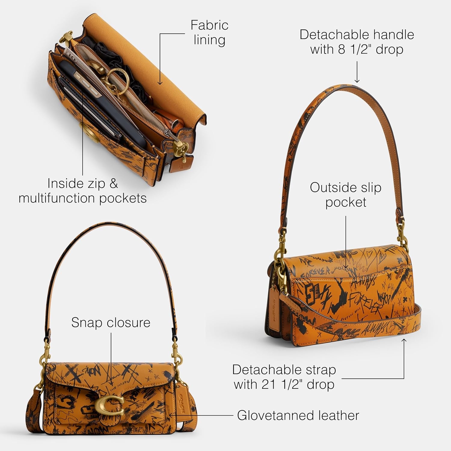 image:imageCOACH Tabby Shoulder Bag 20Dark BrassOchre Multi