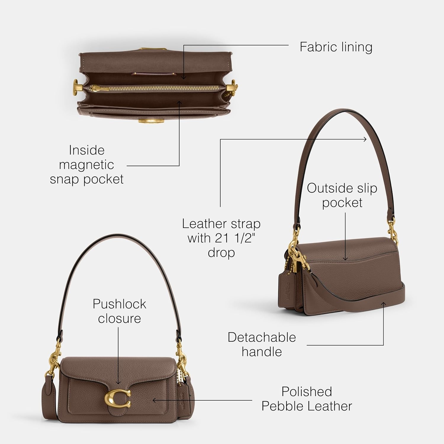 image:imageCOACH Tabby Shoulder Bag 20Dark Stone