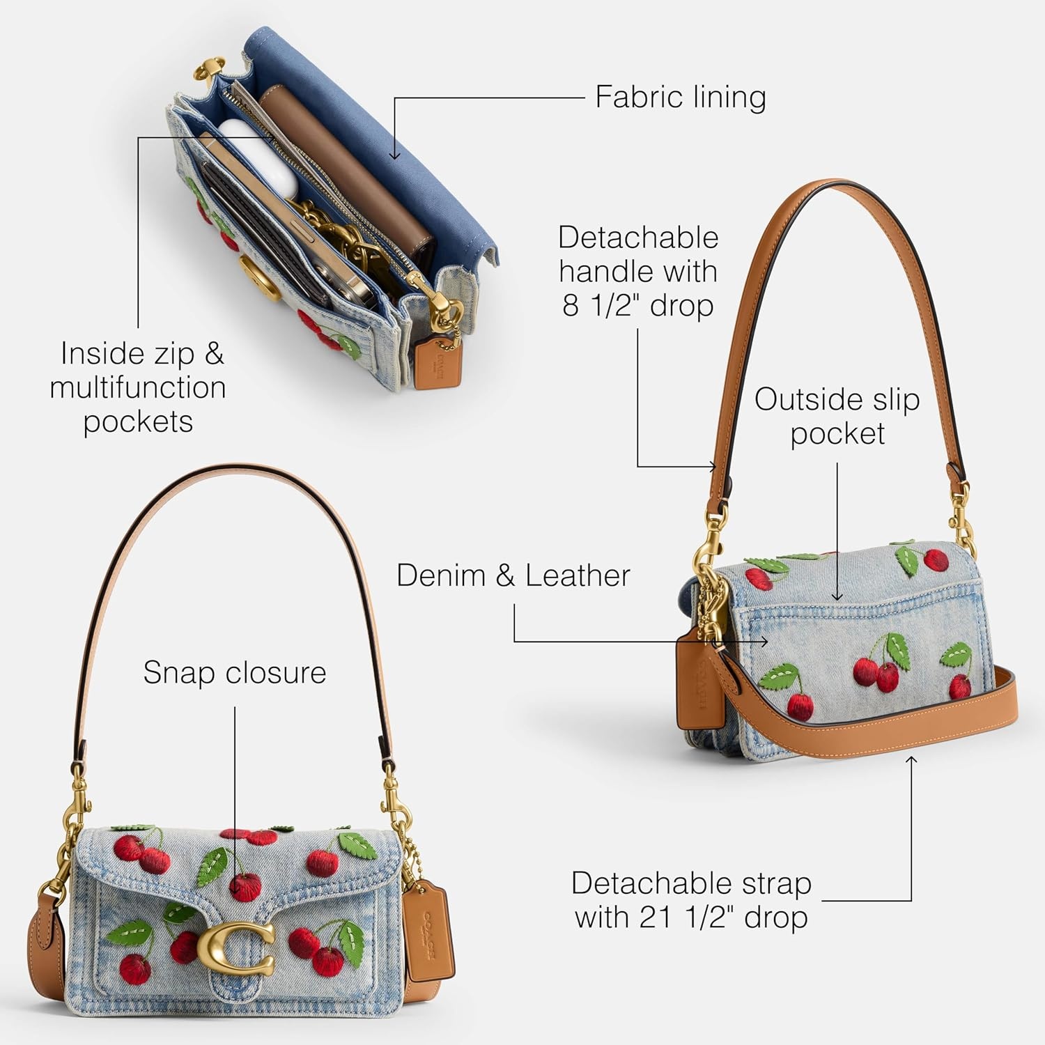 image:imageCOACH Tabby Shoulder Bag 20Denim Multi