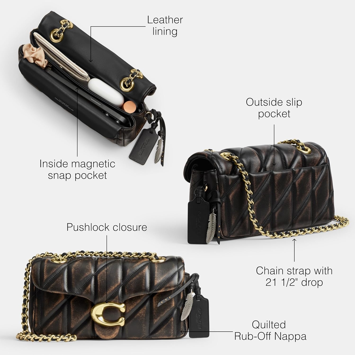 image:imageCOACH Tabby Shoulder Bag 20ImBlack Brown