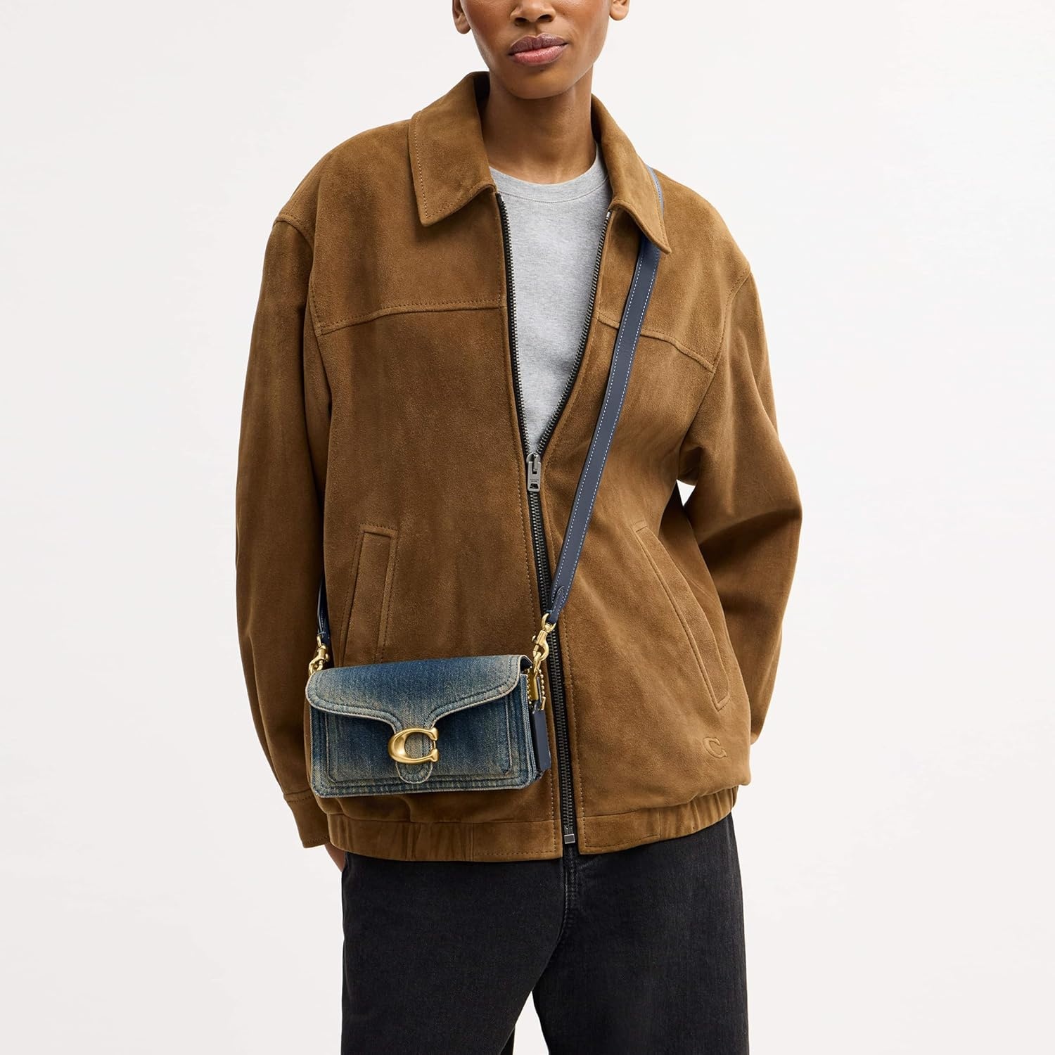 image:imageCOACH Tabby Shoulder Bag 20Loved Denim Dark Indigo
