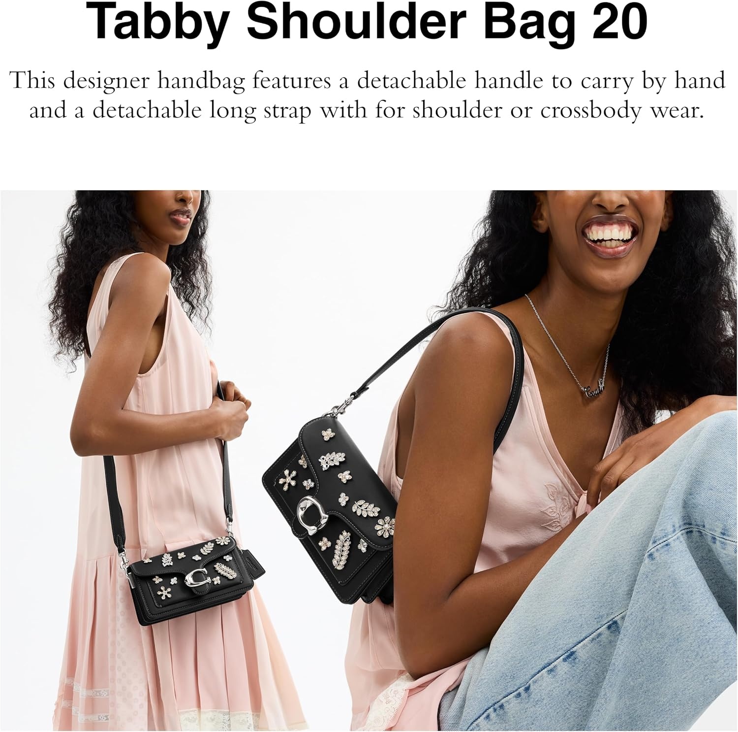 image:imageCOACH Tabby Shoulder Bag 20SilverBlack Crystal