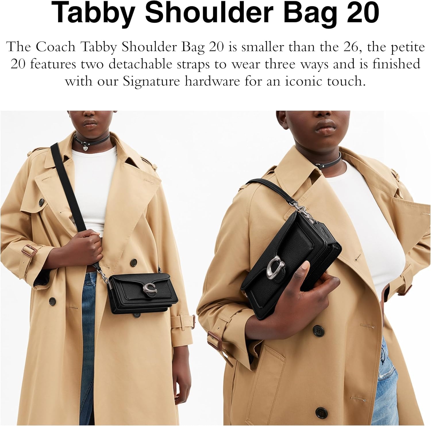 image:imageCOACH Tabby Shoulder Bag 20SilverBlack Pebble Leather