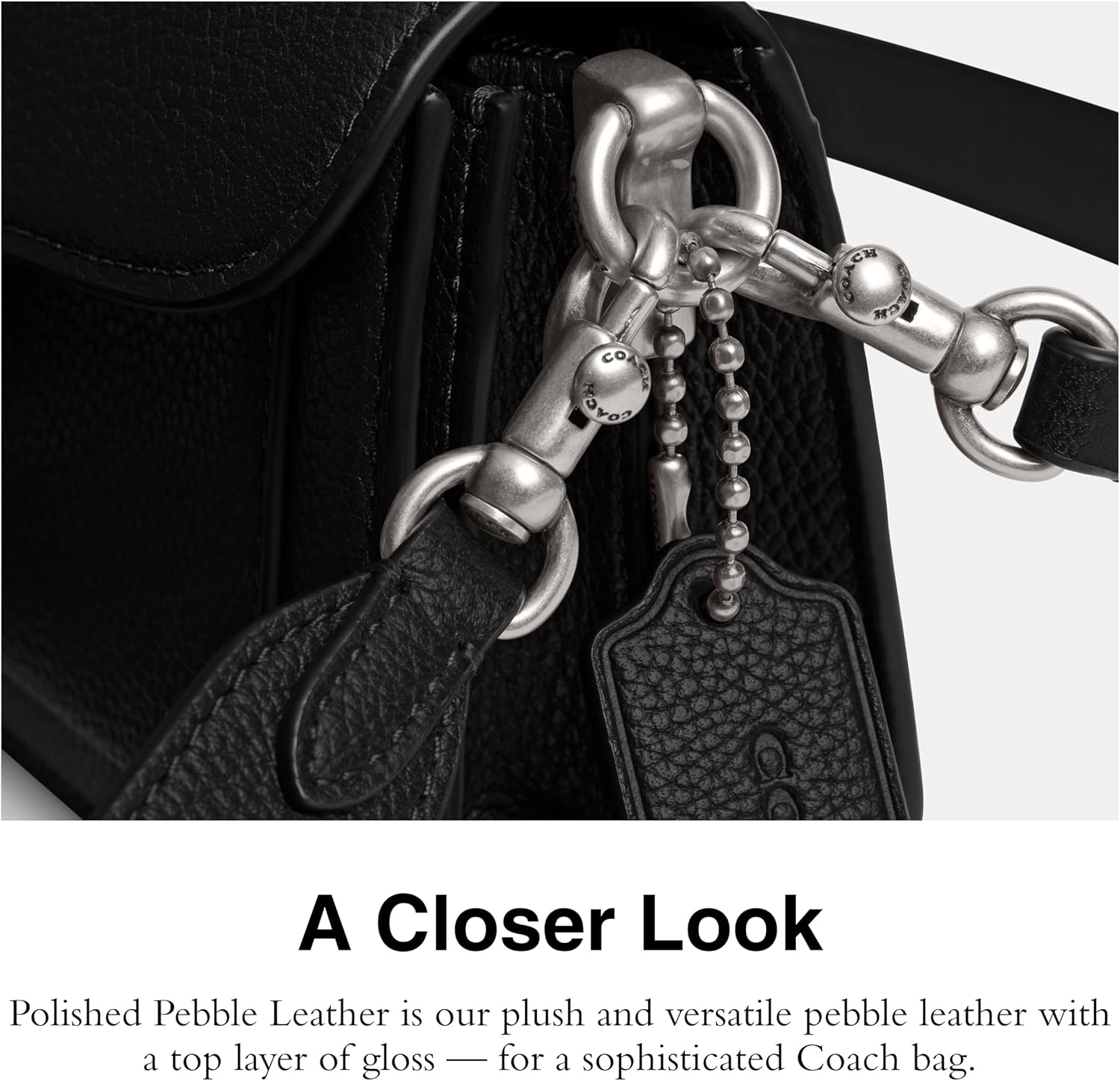 image:imageCOACH Tabby Shoulder Bag 20SilverBlack Pebble Leather