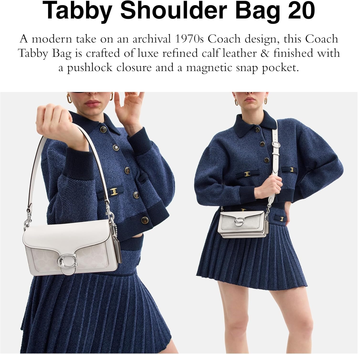 image:imageCOACH Tabby Shoulder Bag 20SilverWhite Chalk