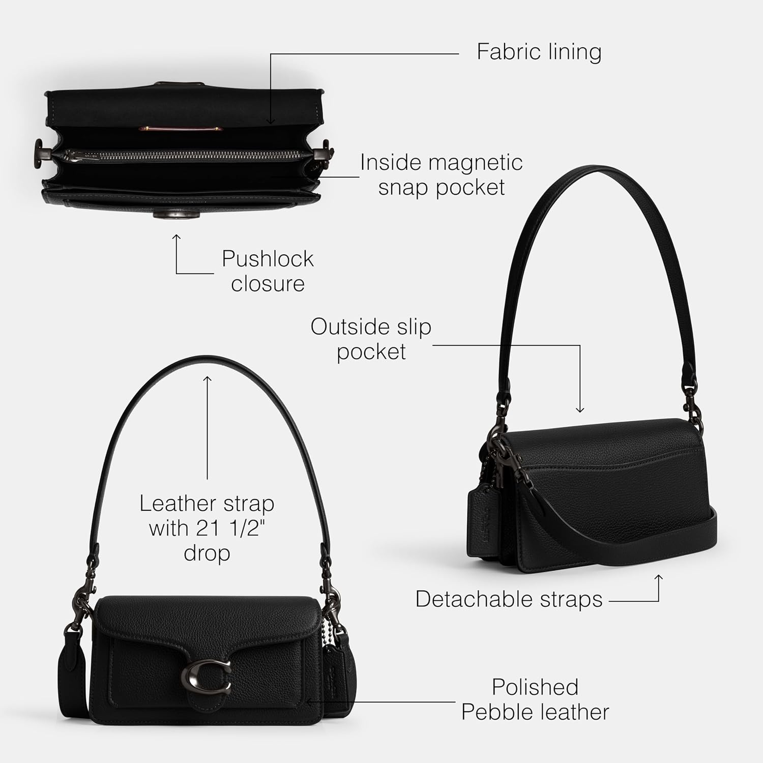 image:imageCOACH Tabby Shoulder Bag 20V5Black