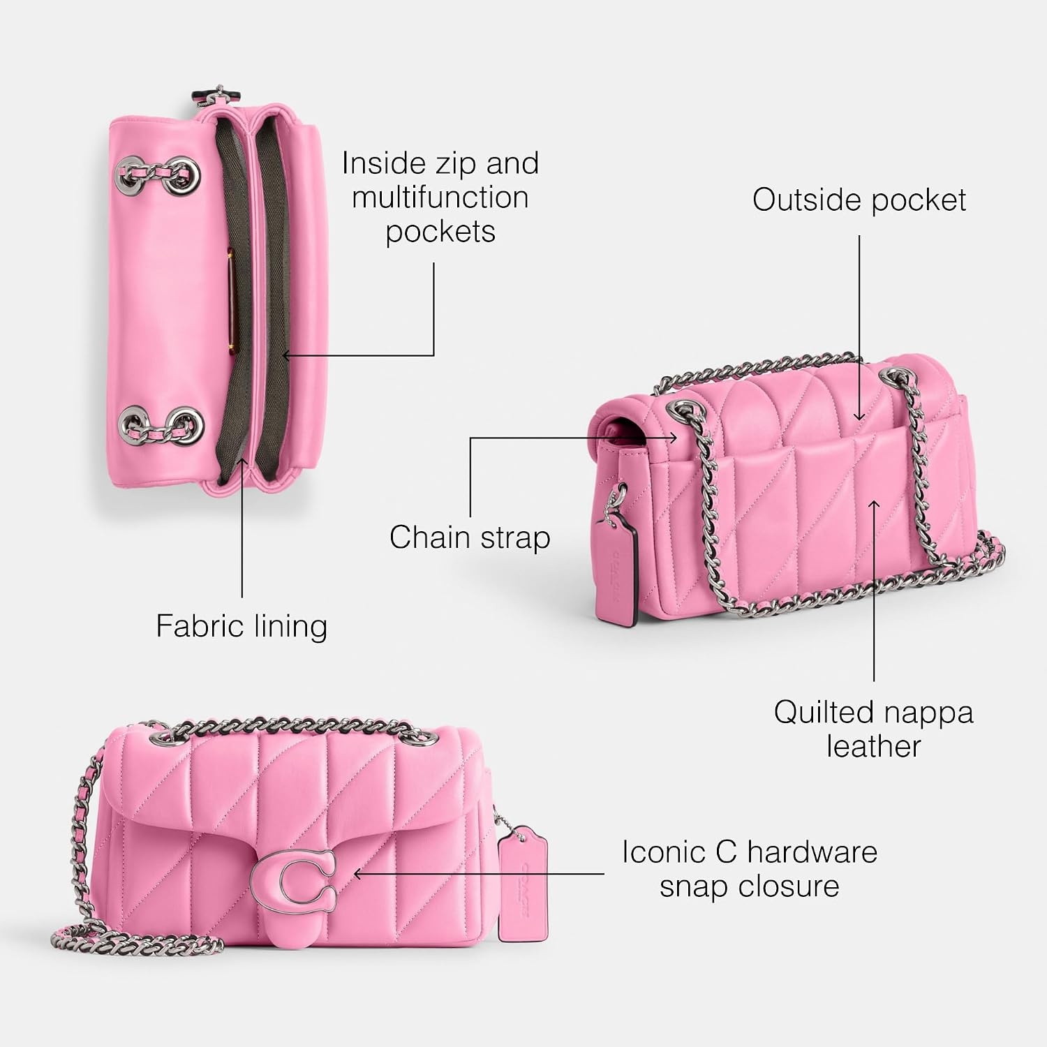 image:imageCOACH Tabby Shoulder Bag 20Vivid Pink Quilted