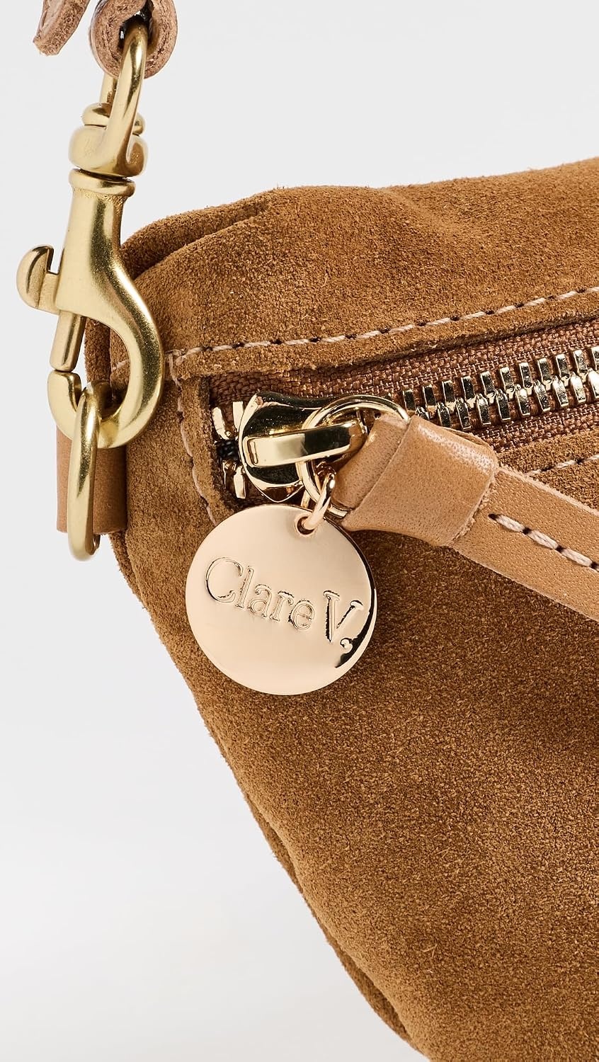 image:imageClare V Womens Petite Fanny Suede Belt Bag Caramel One SizeCaramel