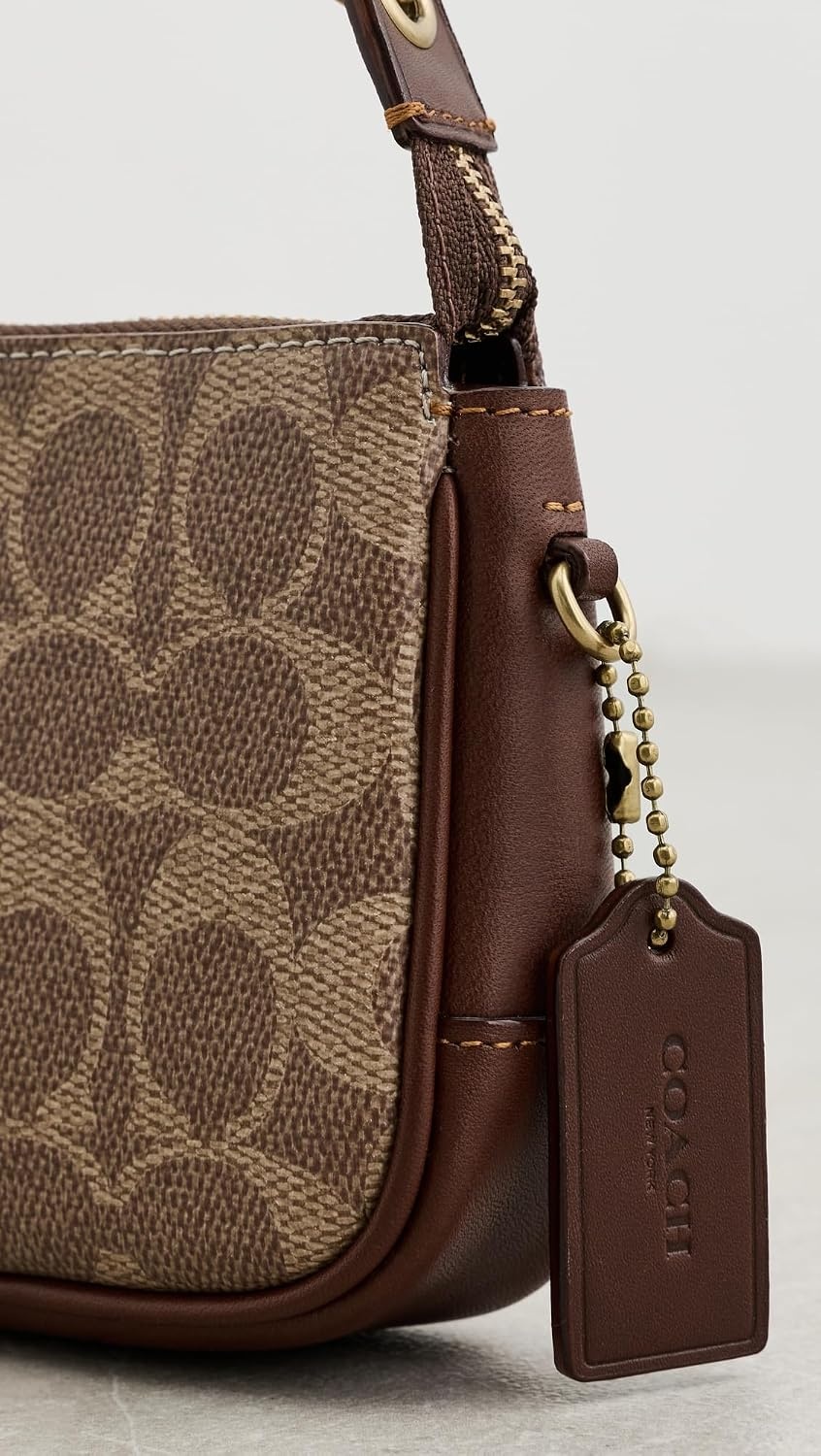 image:imageCoach Womens Recycled Signature Leather 18 Plaza BagTan Brown