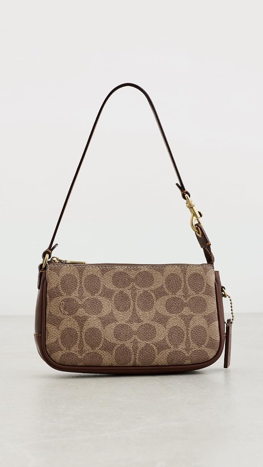 image:imageCoach Womens Recycled Signature Leather 18 Plaza BagTan Brown
