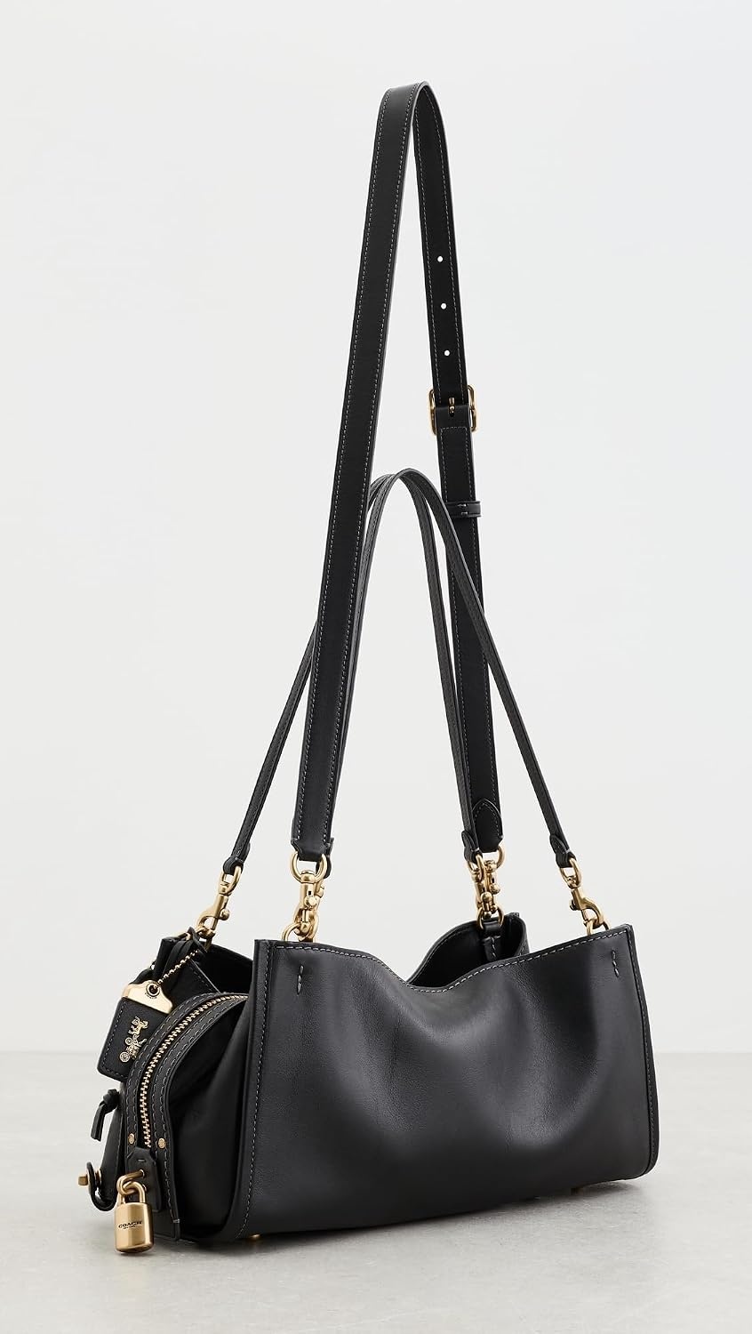 image:imageCoach Womens Soft Grain Leather East West Rogue Bag 34Black
