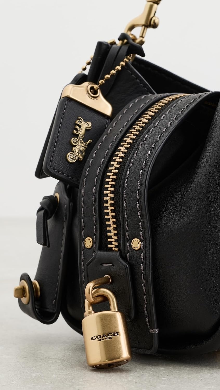 image:imageCoach Womens Soft Grain Leather East West Rogue Bag 34Black