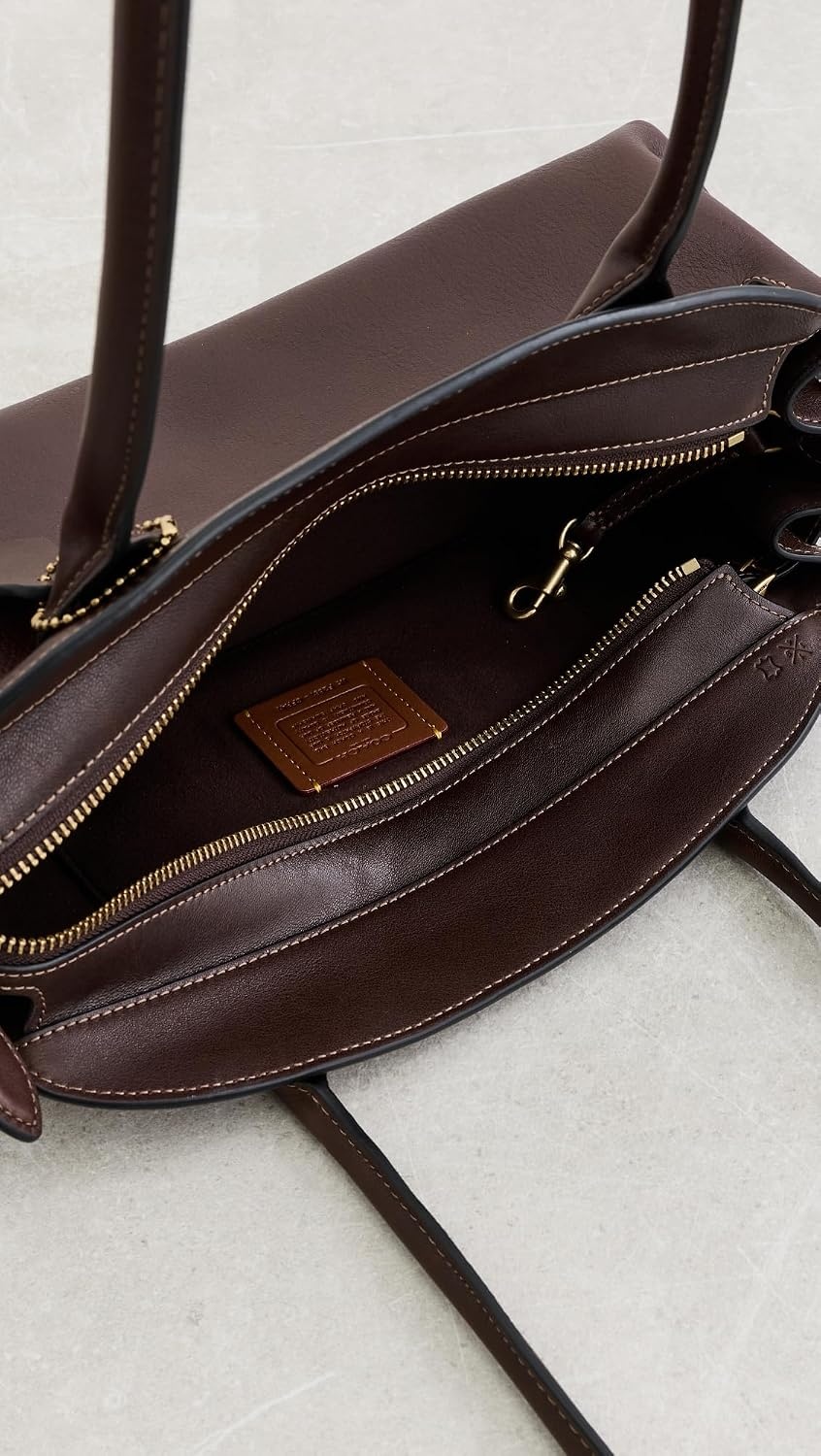 image:imageCoach Womens Super Soft Empire Carryall 34 Shoulder BagBrassMaple