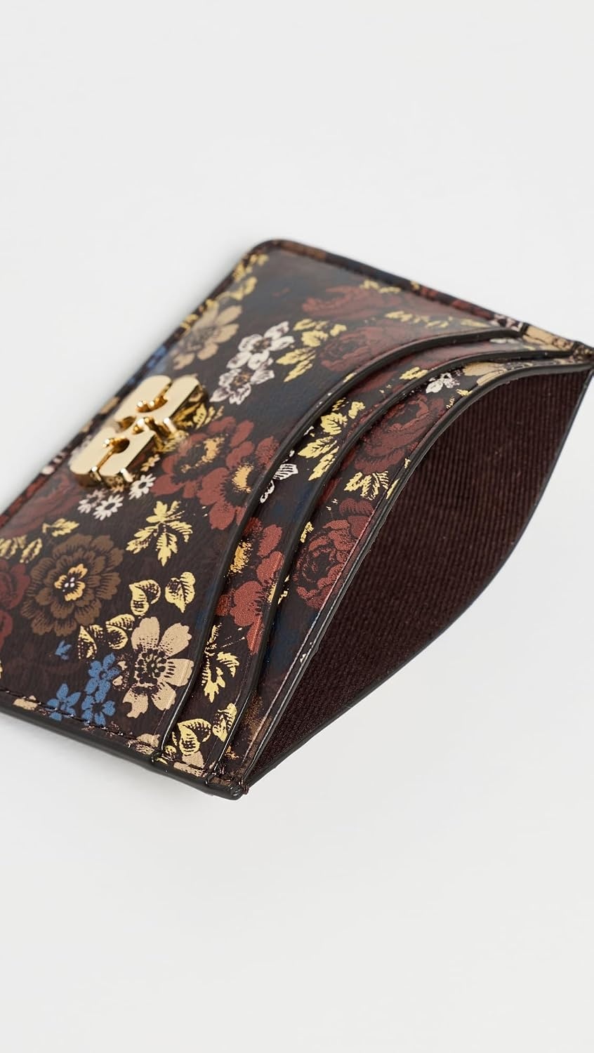 image:imageGanni Womens Printed Bou Card Holder Chocolate Plum One SizeChocolate Plum