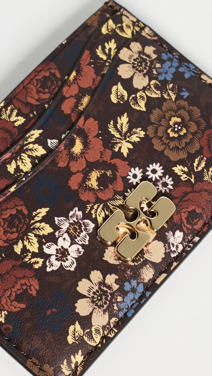 image:imageGanni Womens Printed Bou Card Holder Chocolate Plum One SizeChocolate Plum