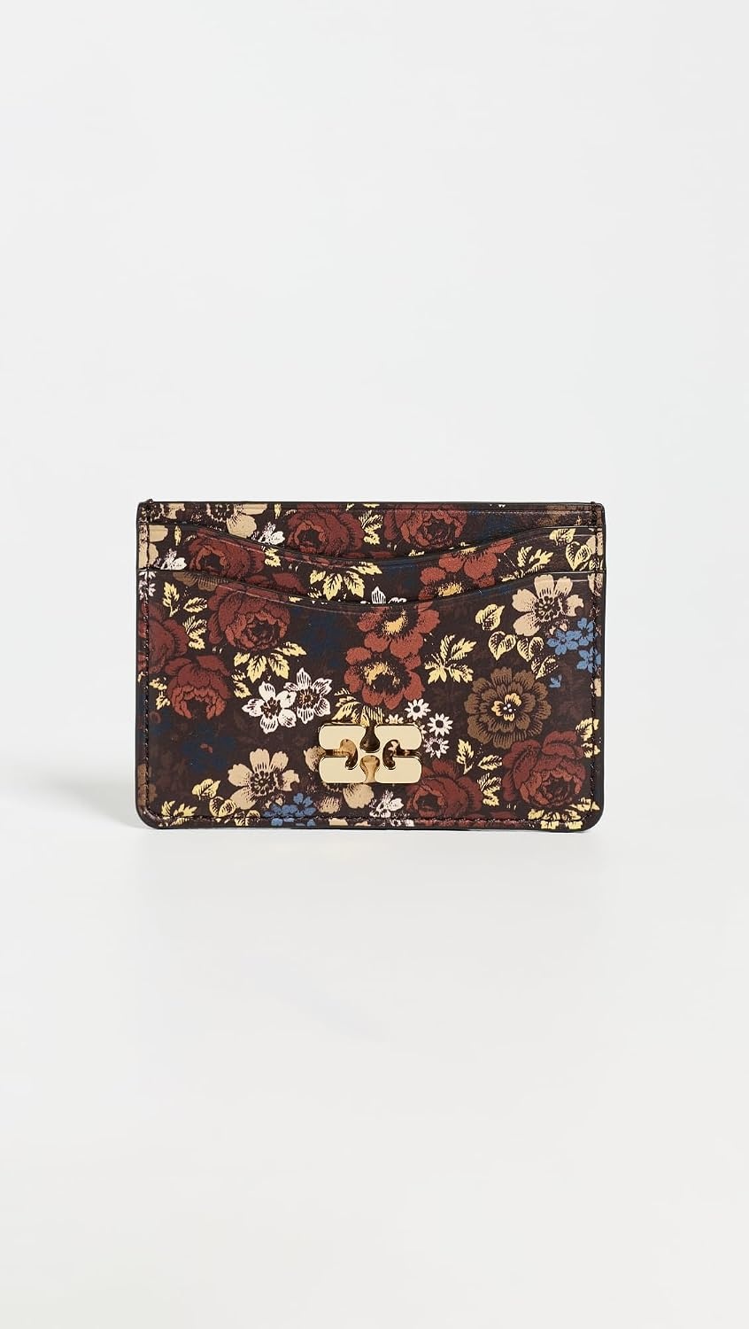 image:imageGanni Womens Printed Bou Card Holder Chocolate Plum One SizeChocolate Plum