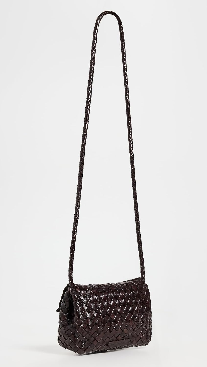 image:imageLoeffler Randall Womens Vinnie Mini Woven Crossbody BagChocolate