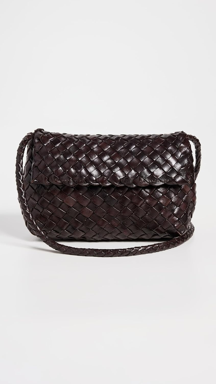 image:imageLoeffler Randall Womens Vinnie Mini Woven Crossbody BagChocolate