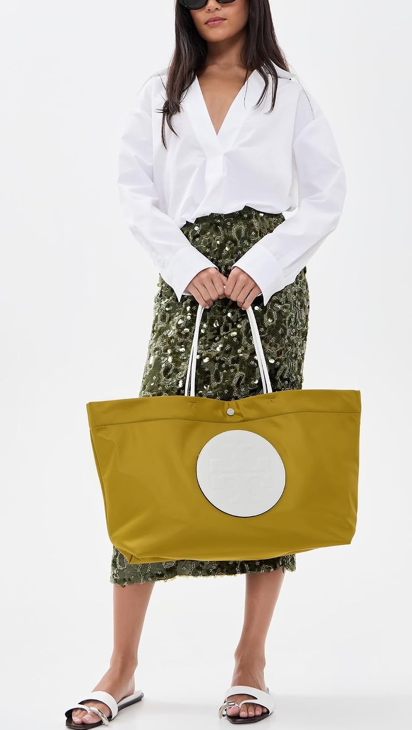 image:imageTory Burch Womens Ella Twist Reversible ToteMoss