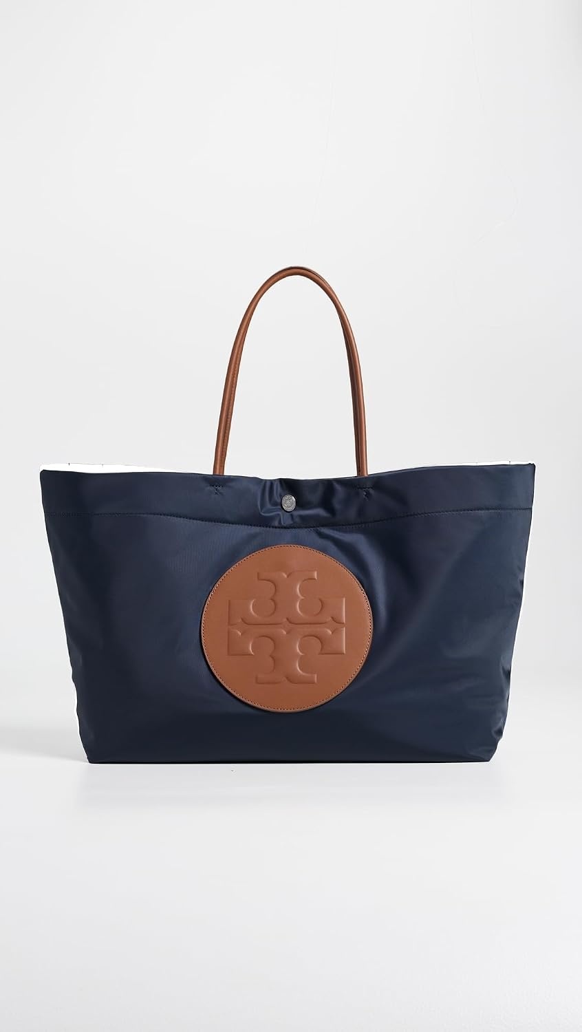 image:imageTory Burch Womens Ella Twist Reversible ToteNavy