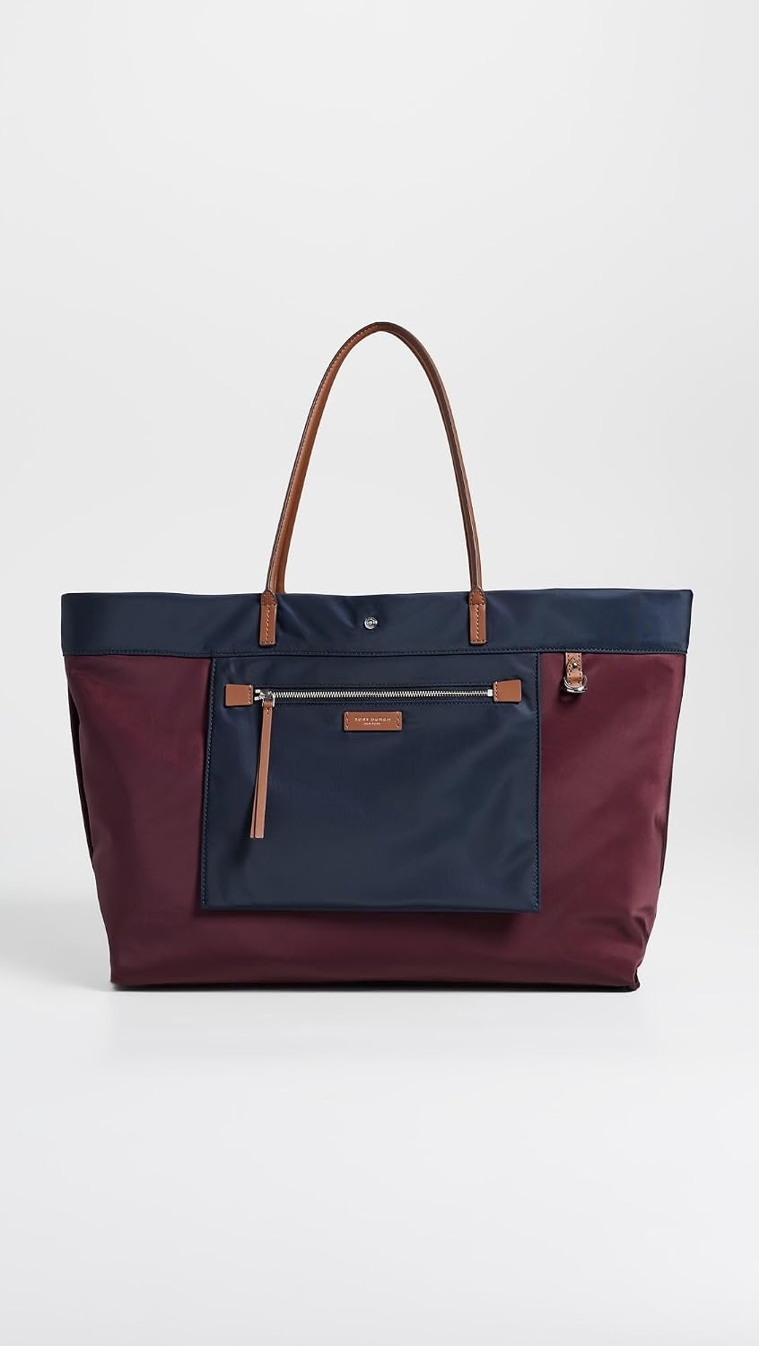 image:imageTory Burch Womens Ella Twist Reversible ToteNavy