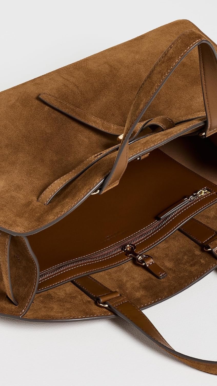 image:imageTory Burch Womens Romy Suede Bauletto BagCaramel