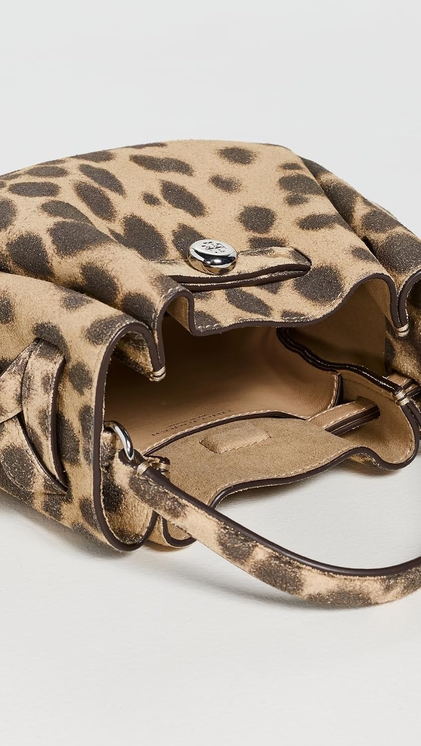 image:imageTory Burch Womens Romy Suede Mini Bucket BagCheetah Spots