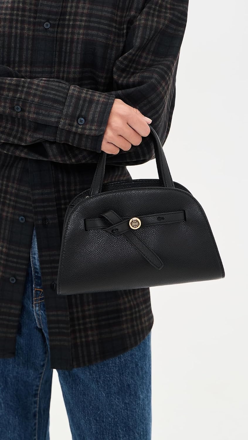 image:imageTory Burch Womens Romy Suede Small Bauletto BagBlack