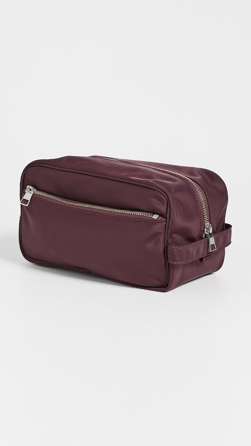 image:imageTory Burch Womens Twist Large Cosmetic Case Warm Bread One SizeDark Carmine