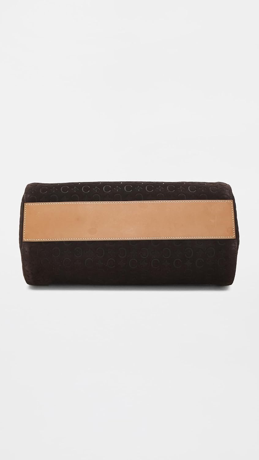 image:imageWHAT GOES AROUND COMES AROUND Womens PreLoved Celine Brown Suede Barrel HandbagBrown