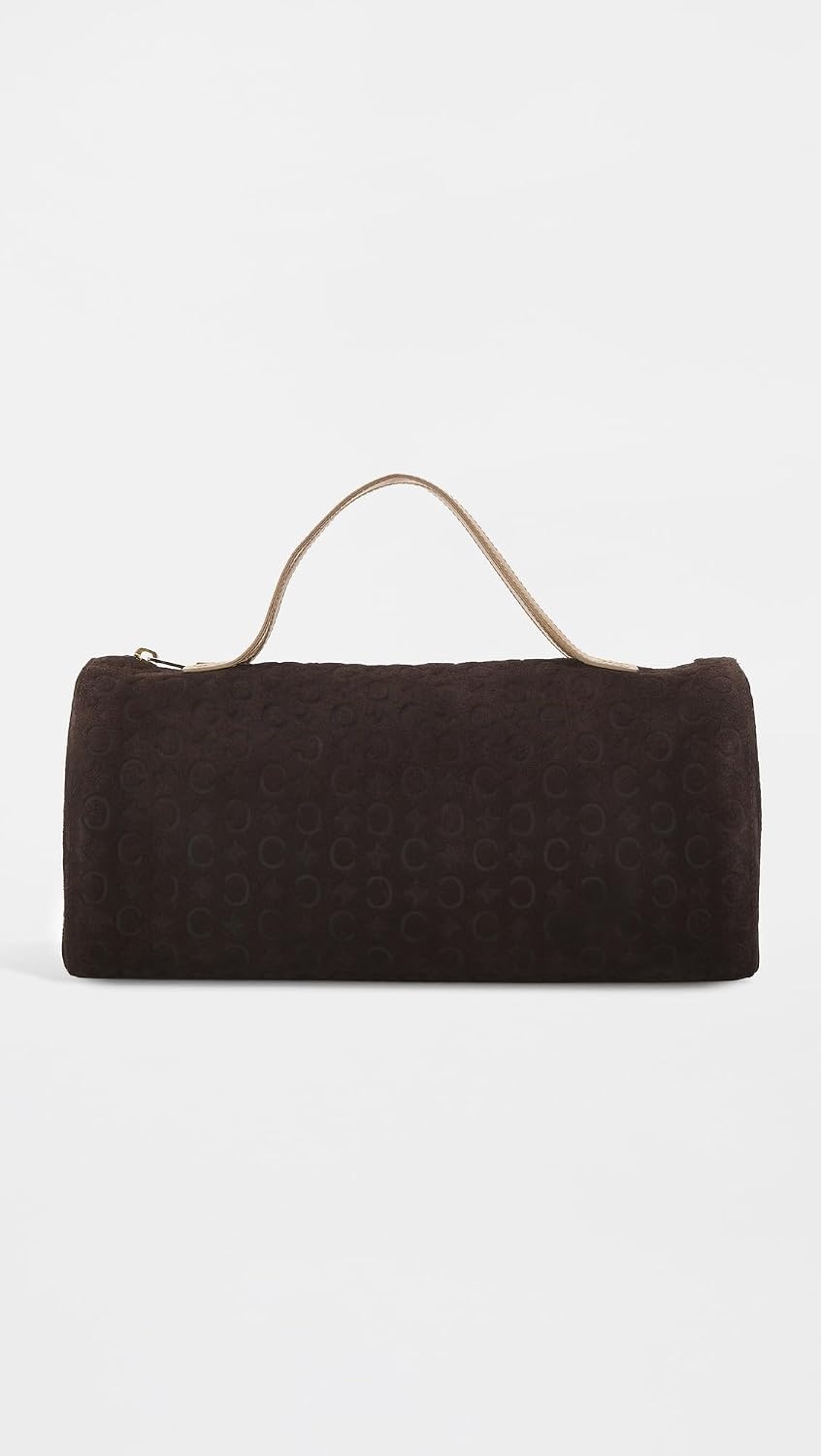 image:imageWHAT GOES AROUND COMES AROUND Womens PreLoved Celine Brown Suede Barrel HandbagBrown