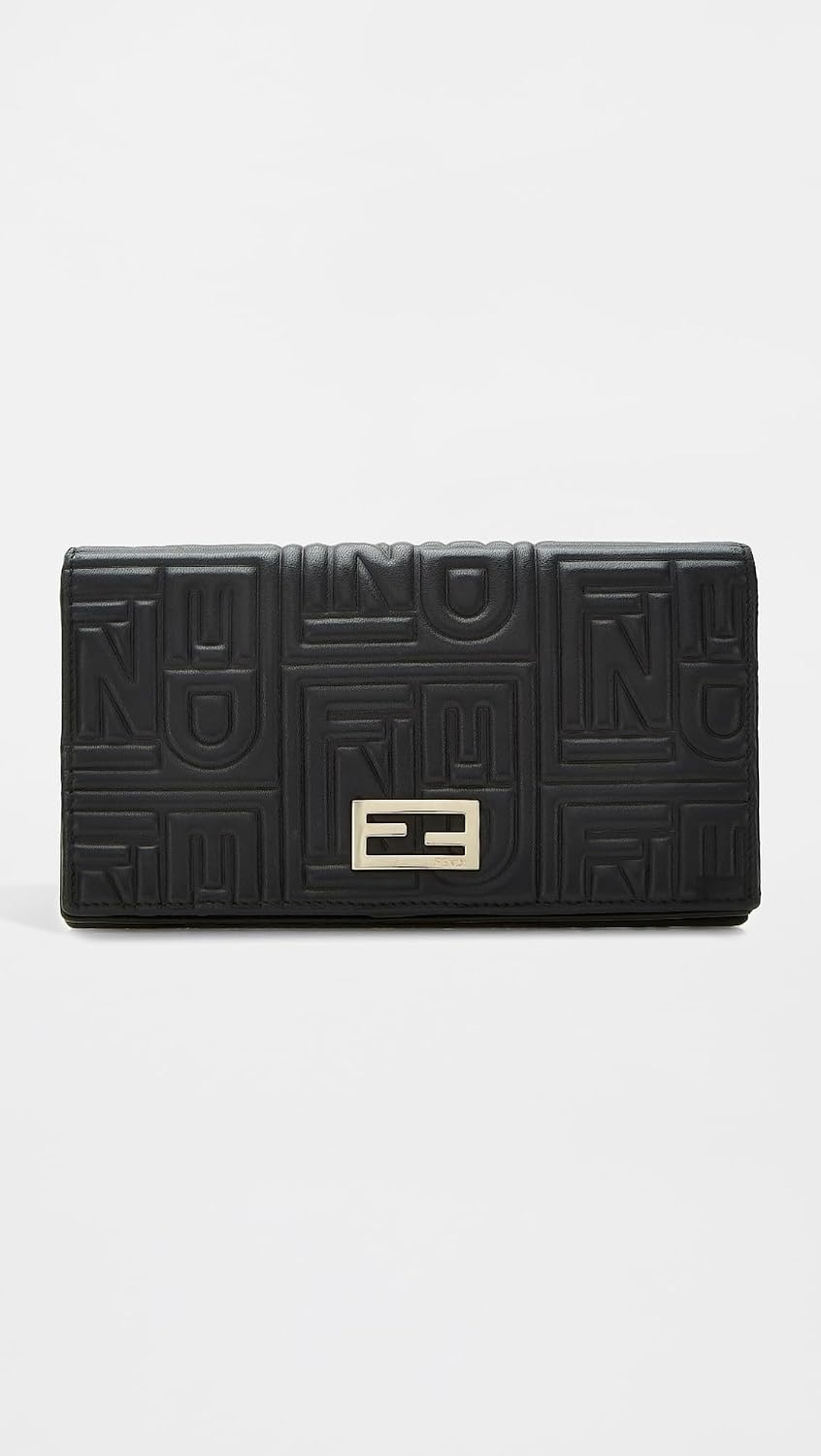 image:imageWHAT GOES AROUND COMES AROUND Womens PreLoved Fendi Embossed Wallet On Chain Black One SizeBlack