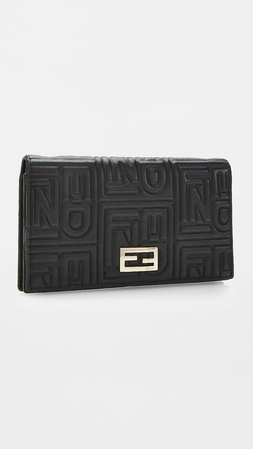 image:imageWHAT GOES AROUND COMES AROUND Womens PreLoved Fendi Embossed Wallet On Chain Black One SizeBlack