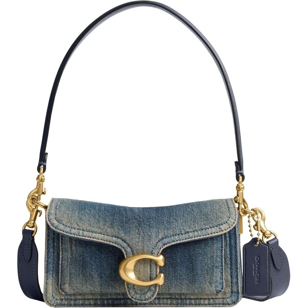 image:imageCOACH Tabby Shoulder Bag 20Loved Denim Dark Indigo